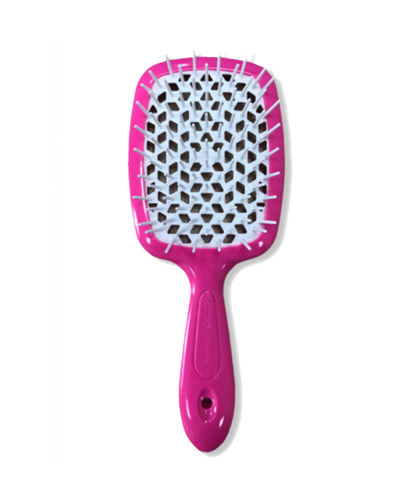Щітка для волосся Janeke Superbrush Рожева з білим