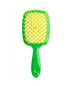 Щітка для волосся Janeke Superbrush Зелена з жовтим