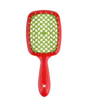 Щітка для волосся Janeke Superbrush Червона з зеленим
