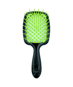 Щітка для волосся Janeke Superbrush Чорна з салатовим