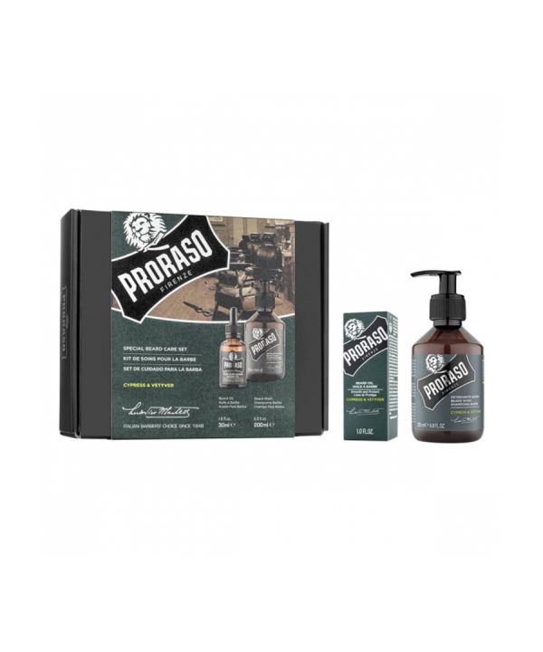 Подарунковий набір по догляду за бородою Proraso Duo Pack Cypress & Vetiver