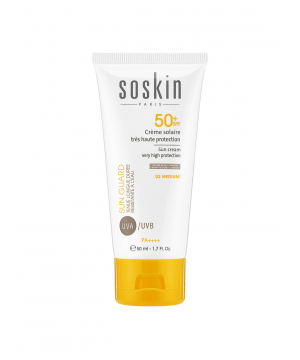 Сонцезахисний крем SPF50+ Тон 1 Soskin Sun cream very high protection - tinted 01 50mL