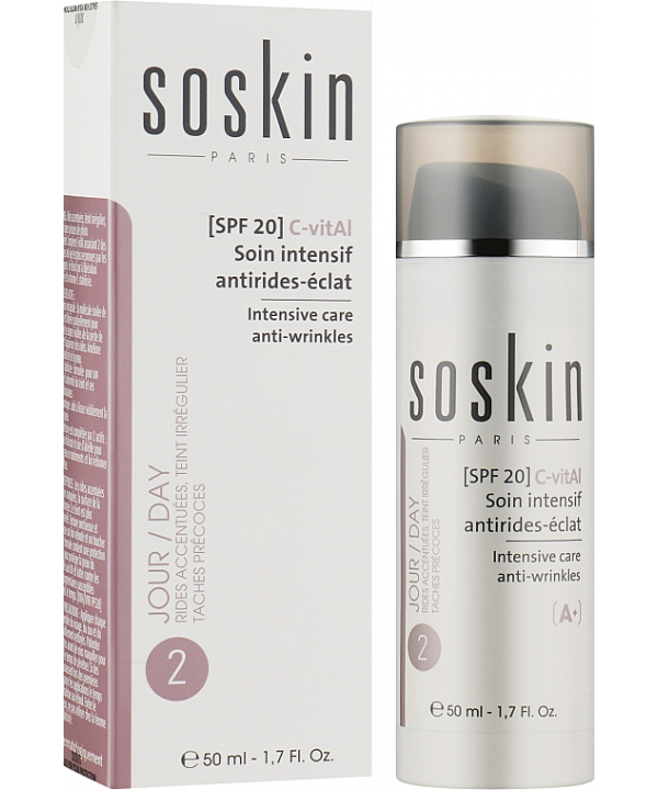 Інтенсивний крем від зморшок з вітаміном С та Ретинолом Soskin C-Vital intensive care anti-wrinkles 50mL